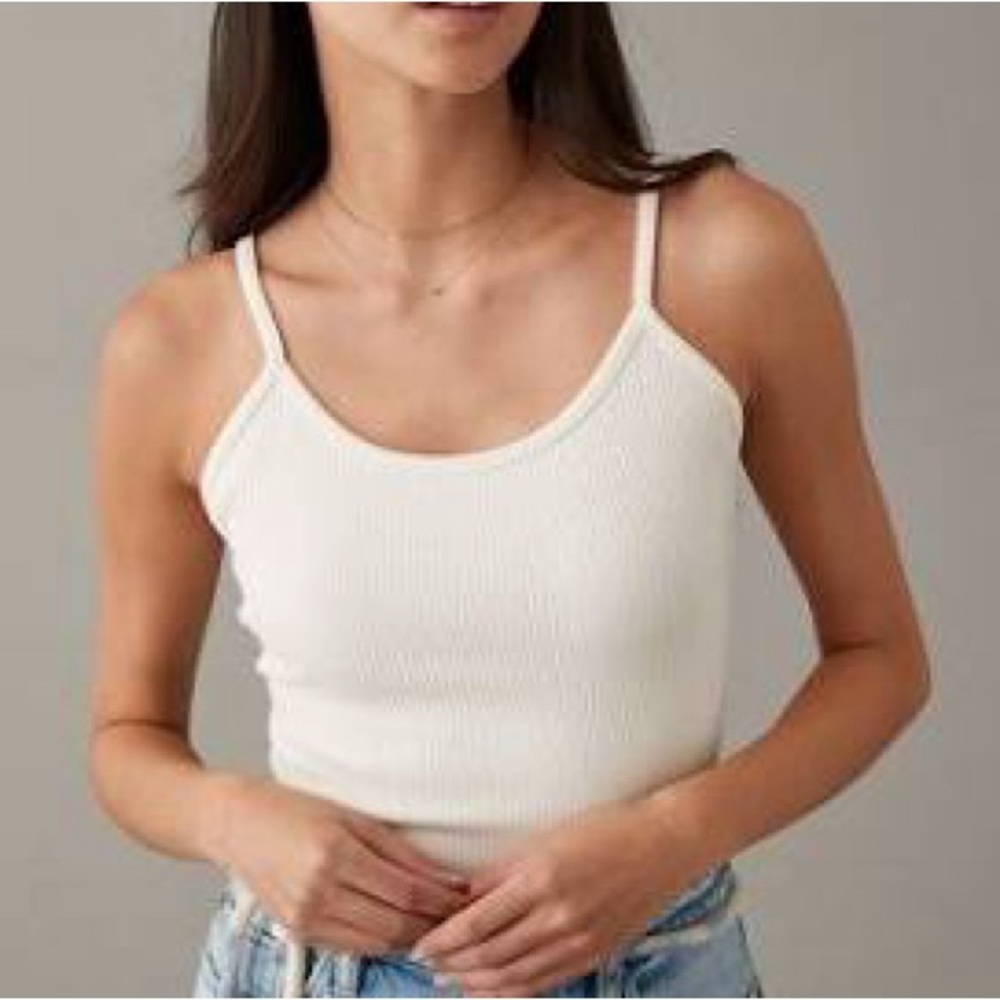 American Eagle Low-Back Cami Ribbed Thong Bodysuit